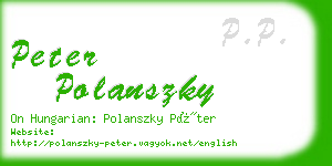 peter polanszky business card